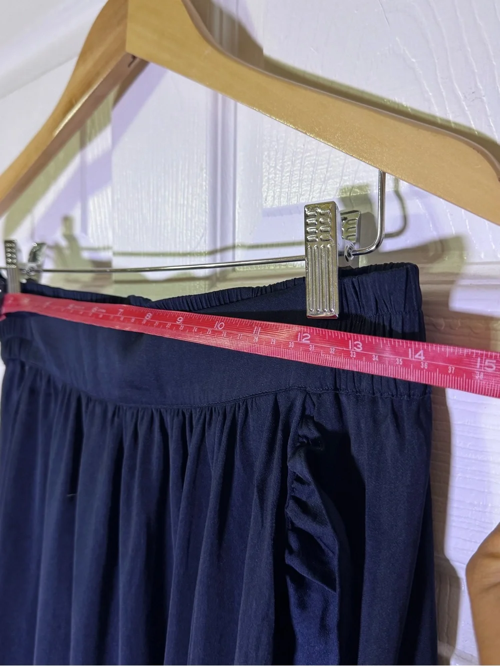 Maje Navy Ruffled High-Low Skirt - Picture 5 of 8
